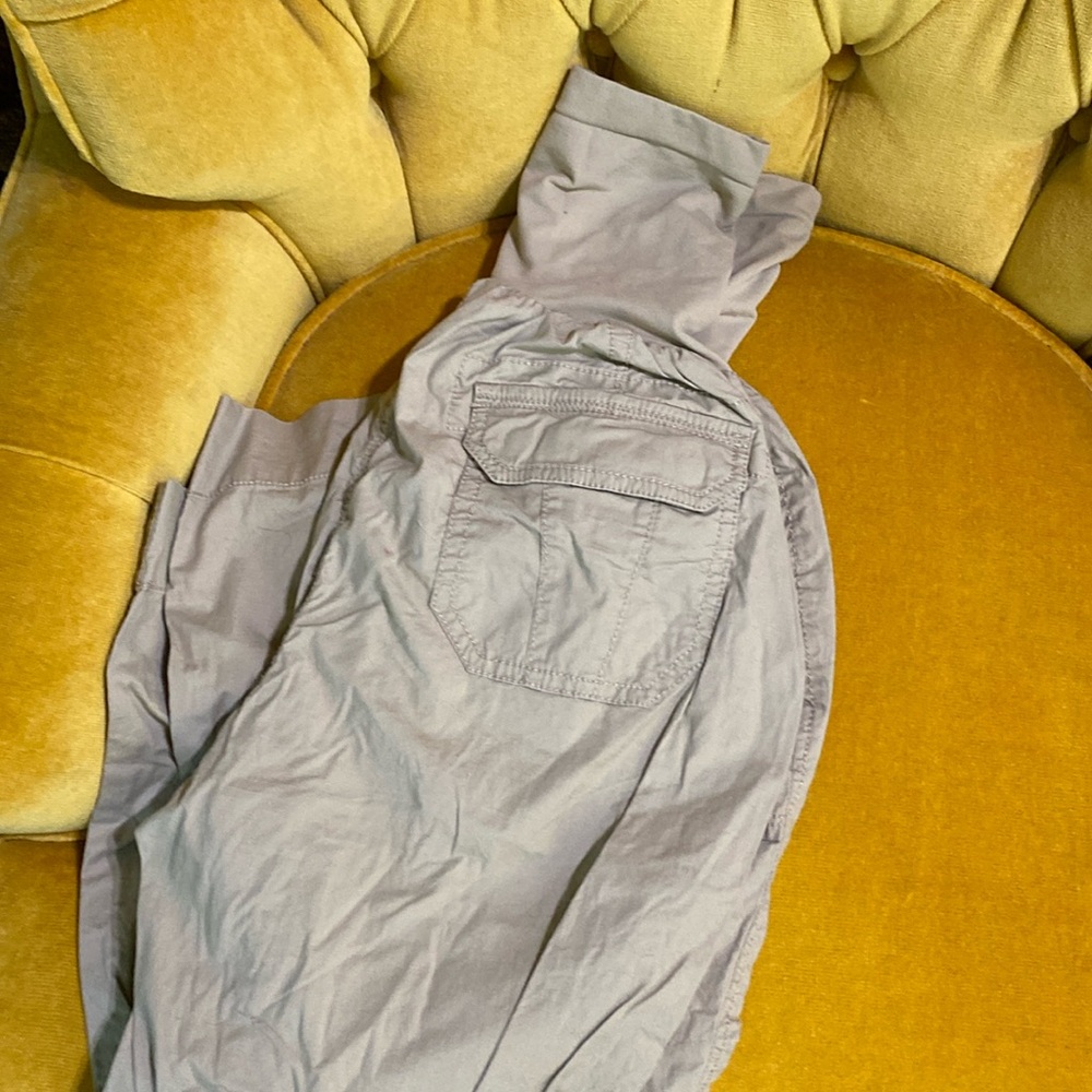Khaki maternity capris